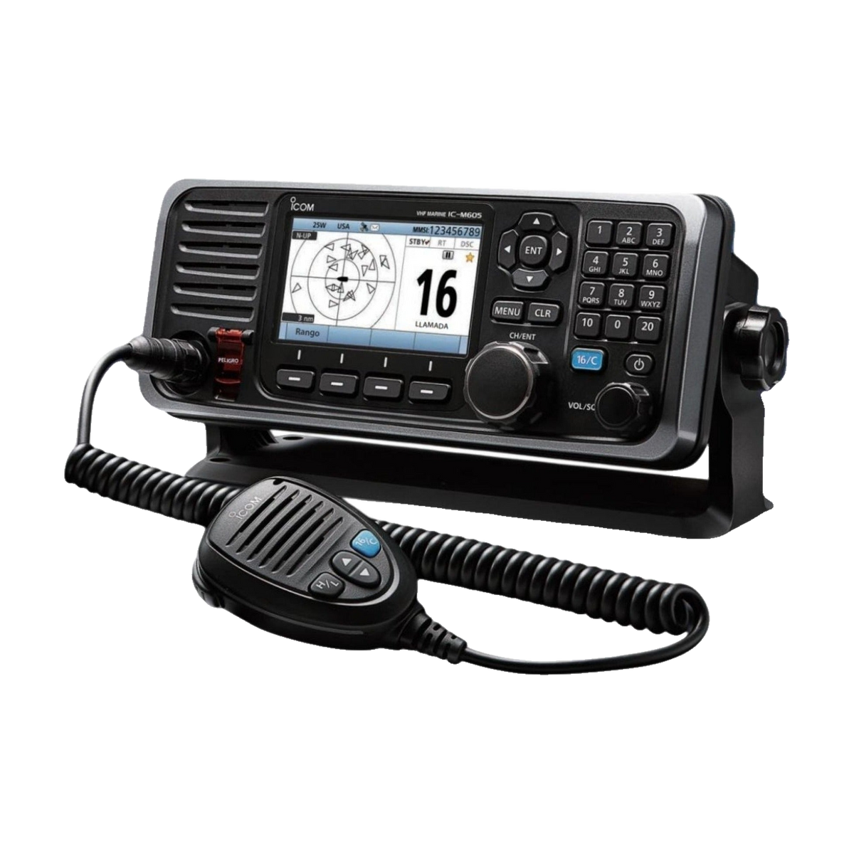 icom ic m605 radio marino para embarcaciones
