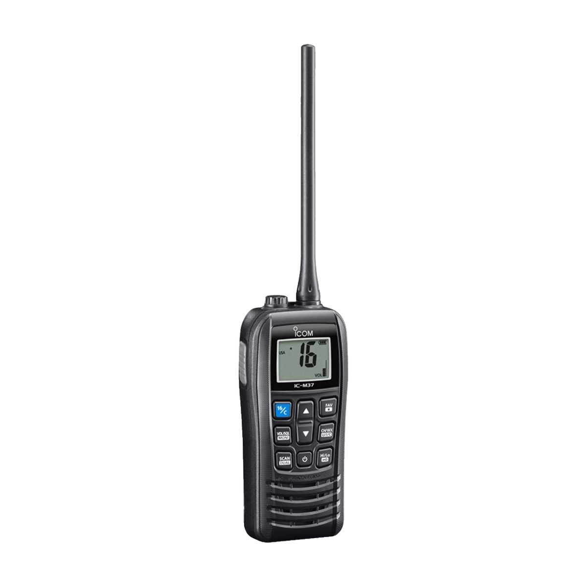 radio marino portátil icom ic m37